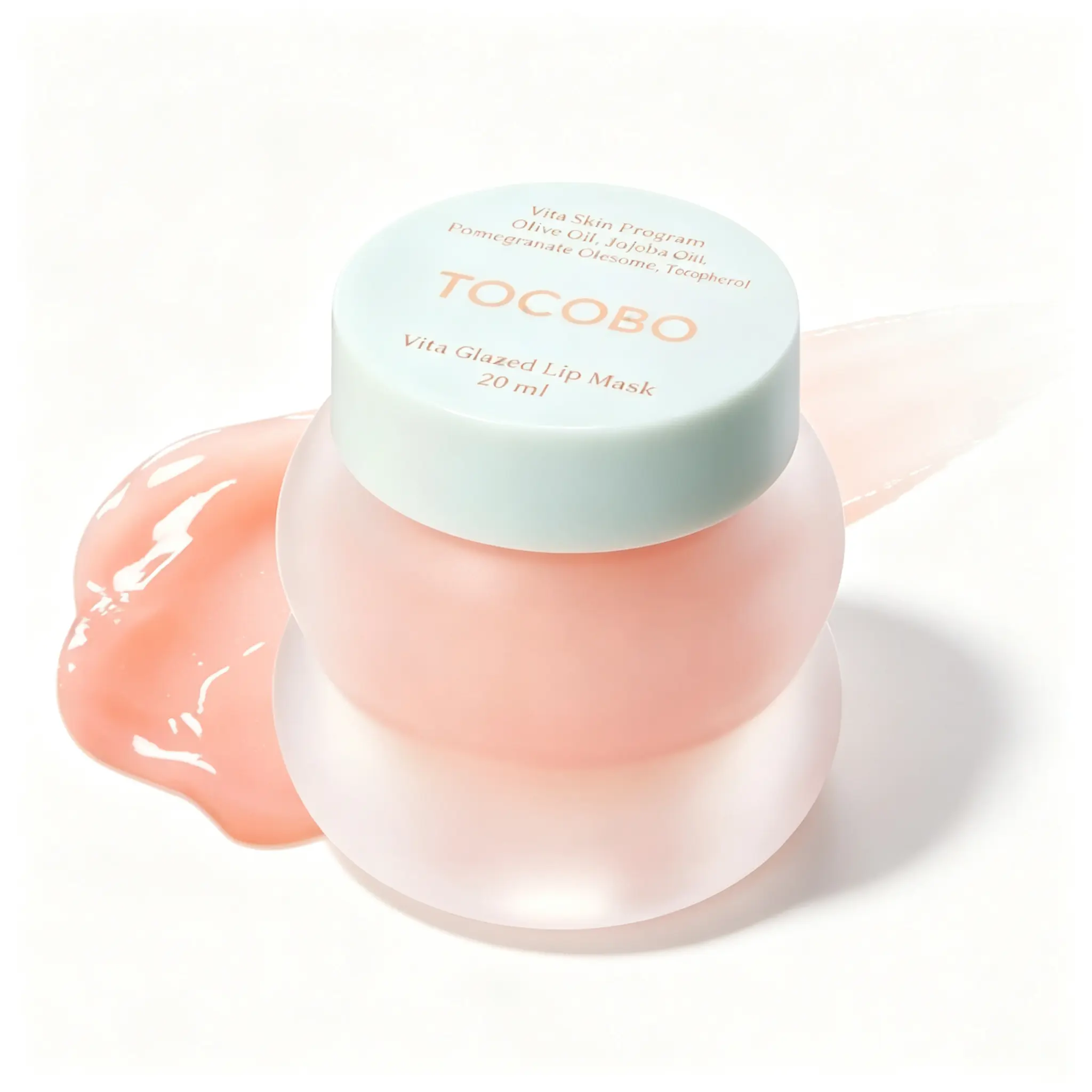 TOCOBO Vita Glazed Lip Mask 20ml vitamin-infused overnight lip mask, deeply moisturizes chapped dry lips to restore plump, glossy smooth lip texture for long-lasting hydration