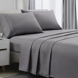 4 Piece Sheet Set, Breathable Bed Sheets Set, Luxury Queen Sheet Sete, 14''-18'' Deep Pocket, Wrinkle Free Easy Care, For Hotels And Bedrooms