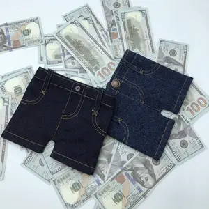 Jean Denim Wallet Funny for Men Boys, Small Billfold Thin Slim Bifold Teen Wallet, Travel Cool Practical Gifts for Men Stuff Novelty