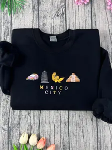 MEXICO CITY Embroidered Sweatshirt - EMBROIDERY Sweatshirt