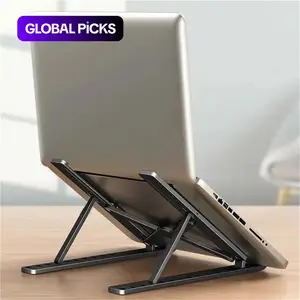 Adjustable Heat-Dissipating Laptop Stand, Foldable Plastic Desktop Laptop Holder, Portable Laptop Stand Accessory #GLOBAL PICKS