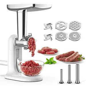 【Upgraded】Manual Meat Grinder with Sausage Stuffer – Heavy-Duty Hand Crank Meat Mincer for Home Use, Stainless Steel Blades, 4 Grinding Plates, 3 Sausage Stuffer Tubes, Strong Suction Base for Easy & Safe Operation