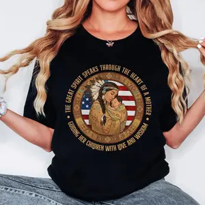 Native Inspired Mother's Day Gift T-Shirt | Unique Tee for Native Moms D8U21Y native american t-shirt Casual Comfort women's graphic tees