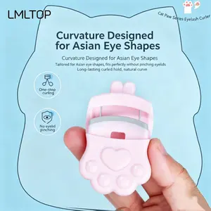 LMLTOP No Pinch Eyelash Curler for Asian Eyes, Cat Paw Curler for Hooded & Monolid Eyes, Long Lasting Natural Curl for All Eye Shapes