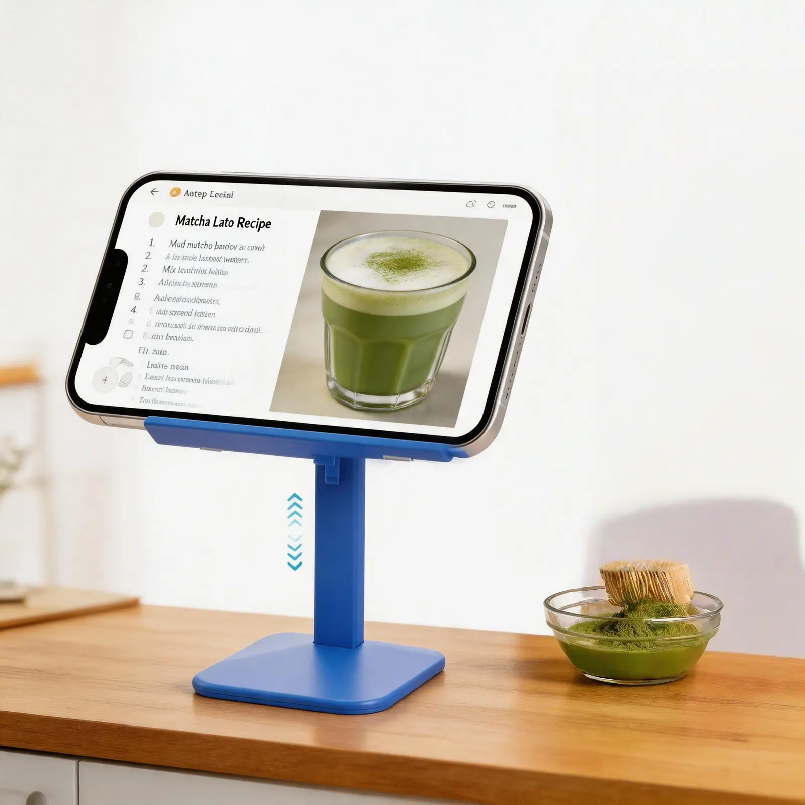 Aesthetic multifunctional tablet/laptop stand, adjustable foldable lightweight desktop iPad holder, space-saving book rest tray for cookbooks, textbooks, magazines—essential for home office desks