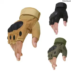 Half-Finger Tactical Gloves for Men – Hard Knuckle Impact Protection, Breathable Non-Slip, Fingerless Gloves for Outdoor Sports, Cycling, Hiking, Airsoft, 3 Colors Available