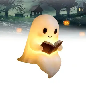 Adorable Cute Ghost Design Reading Book Light Fixture, Book Lamp, Perfect Gift Idea for Kids & Teens, Ideal Nightstand Accessory
