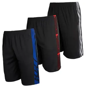 Real Essentials 3-Pack Male Athletic Wear Shorts, Men's Mesh Performance Gym Shorts with Pockets (S-3X) Real Essentials 3-Pack Male Athletic Wear Shorts, Men's Mesh Performance Gym Shorts with Pockets (S-3X)