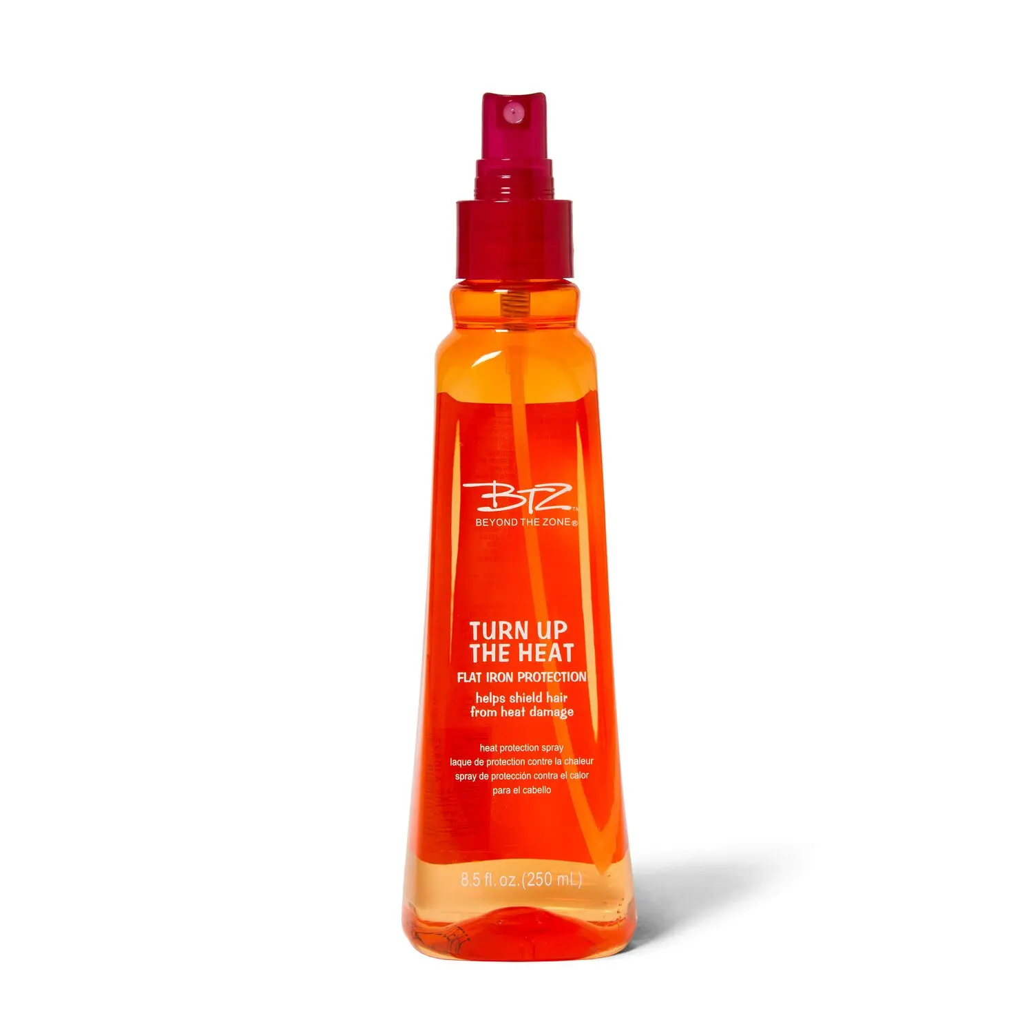 Beyond The Zone Turn Up The Heat Hair Care Product Heat Protectant Spray - Sulfate, Phthalate, Paraben, Gluten-Free - 8.5 oz, for Adults, Flat Iron Use, Humidity Resistant