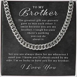 Gift for Brother - You Are My Brother Cuban Link Chain VC8