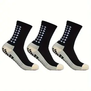 Lpxpass 3/6/10 Pairs Soccer Socks, Breathable Cushioned With Non-Slip Silicone Grips, For Outdoor Sports Football Matches Fitness Workouts Training Outdoorfun