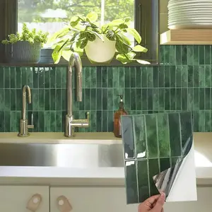 Heat-resistant 3D Self-adhesive Wall Tiles, Removable Waterproof Bathroom and Kitchen Backsplash Stickers, Home Decoration 5/10/30pcs