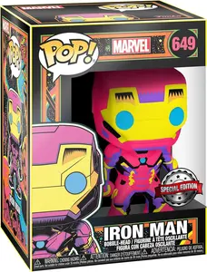 Funko 48846 Pop! Marvel Black Light Iron Man Collectable Toy, Multicolour