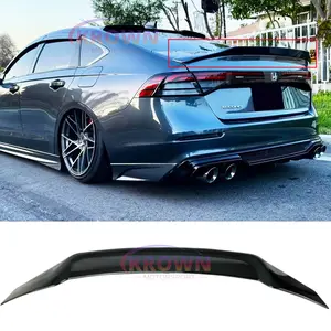 FOR 2023-2026 HONDA ACCORD GLOSS BLACK RS STYLE HIGHKICK TRUNK SPOILER DUCKBILL WING