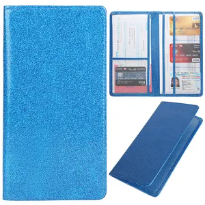 New Flash Car Document Bag Ticket Ticket Receipt Passport Multifunctional Portable Certificate Card Holder Long Wallet