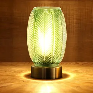 Battery Operated Lamp with Timer, Cordless Table Lamps for Room Decor,Small Table Lamp with LED Bulb, Glass Lamps Beside Table Light for Living Room,Bedroom
