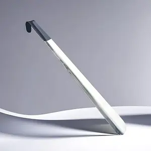 16.5 Inch Long Handle Stainless Steel Shoe Horn-Durable Metal Shoe Helper for Seniors, Pregnant Women & Daily Use