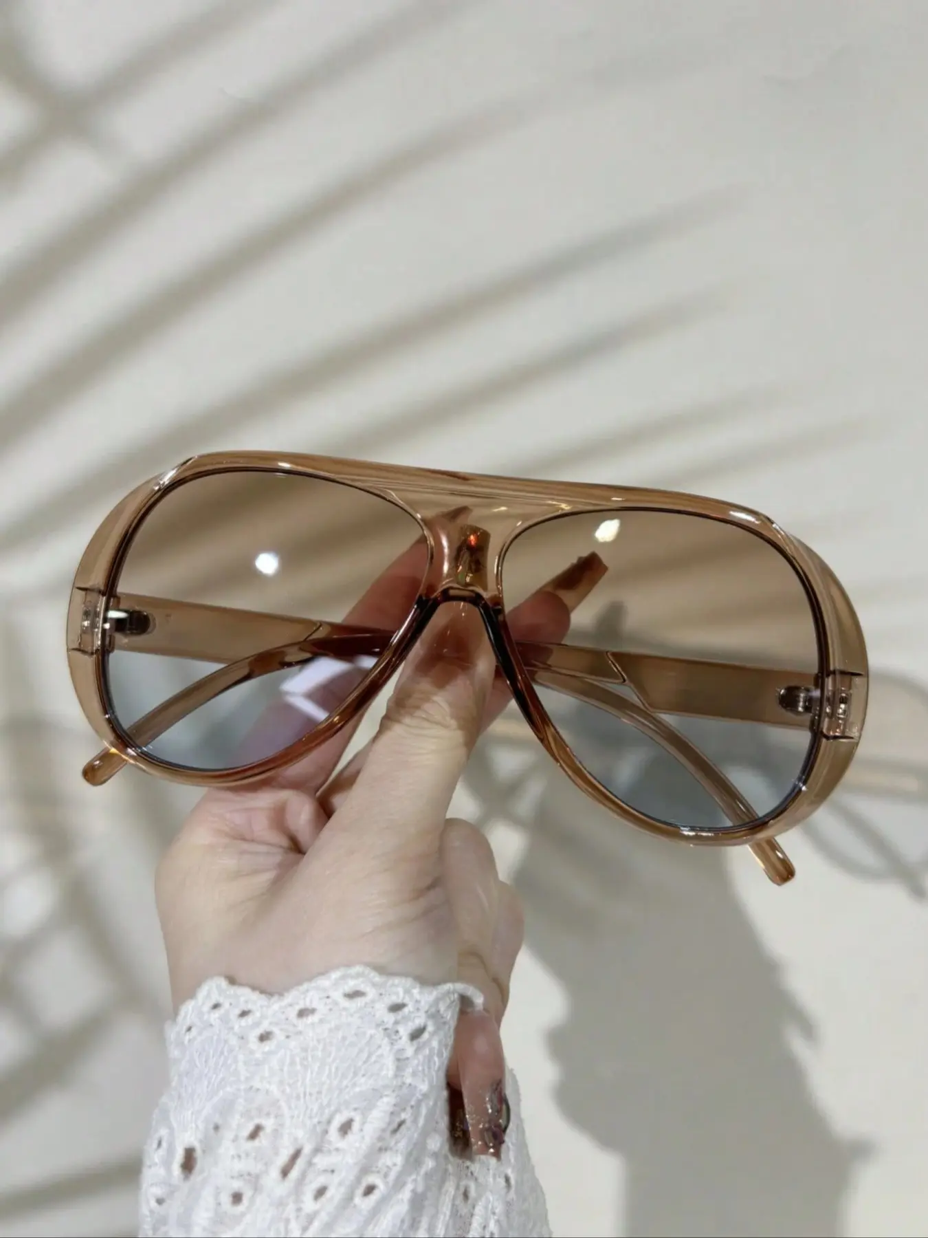 New Vintage Design Aviator Sunglasses, Large PC Frame, Uv400 Protection, Casual Style, Perfect for Parties, Holidays, Beach, Daily Wear, High Quality Sunglasses