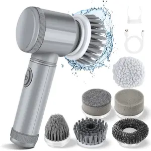 Electric Multi-Function Power Cleaning Brush, Handheld Cordless Scrubber Ideal for Kitchen, Bathroom Deep Cleaning and Shoe Polishing