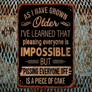 [1 Pack Vintage Humor Tin Sign] Vintage-Inspired Humor Iron Tin Sign - 8x12 Inch, Weather-Resistant Metal Plaque, Pack of 1 | Outdoor Wall Decor for Home, Bar, Garage, Club, Restaurant, Cafe, Garden, Porch, Street Art