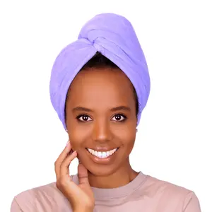 Sleek'e Microfiber Hair Wrap - Lavender Lightweight Towels
