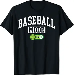Baseball Mode on - Funny Baseball Player Coach T-Shirt - Keylamartine Shop 3KIB0B51HWMF8