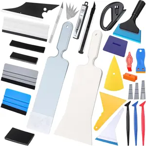 Boao 20 Pcs Vehicle Vinyl Wrap Applicator Tool Kit Car Wrap Squeegee Kit Automotive Window Tint Tools with Gloves Magnetic Holder Vinyl Wraps for Car Wrapping