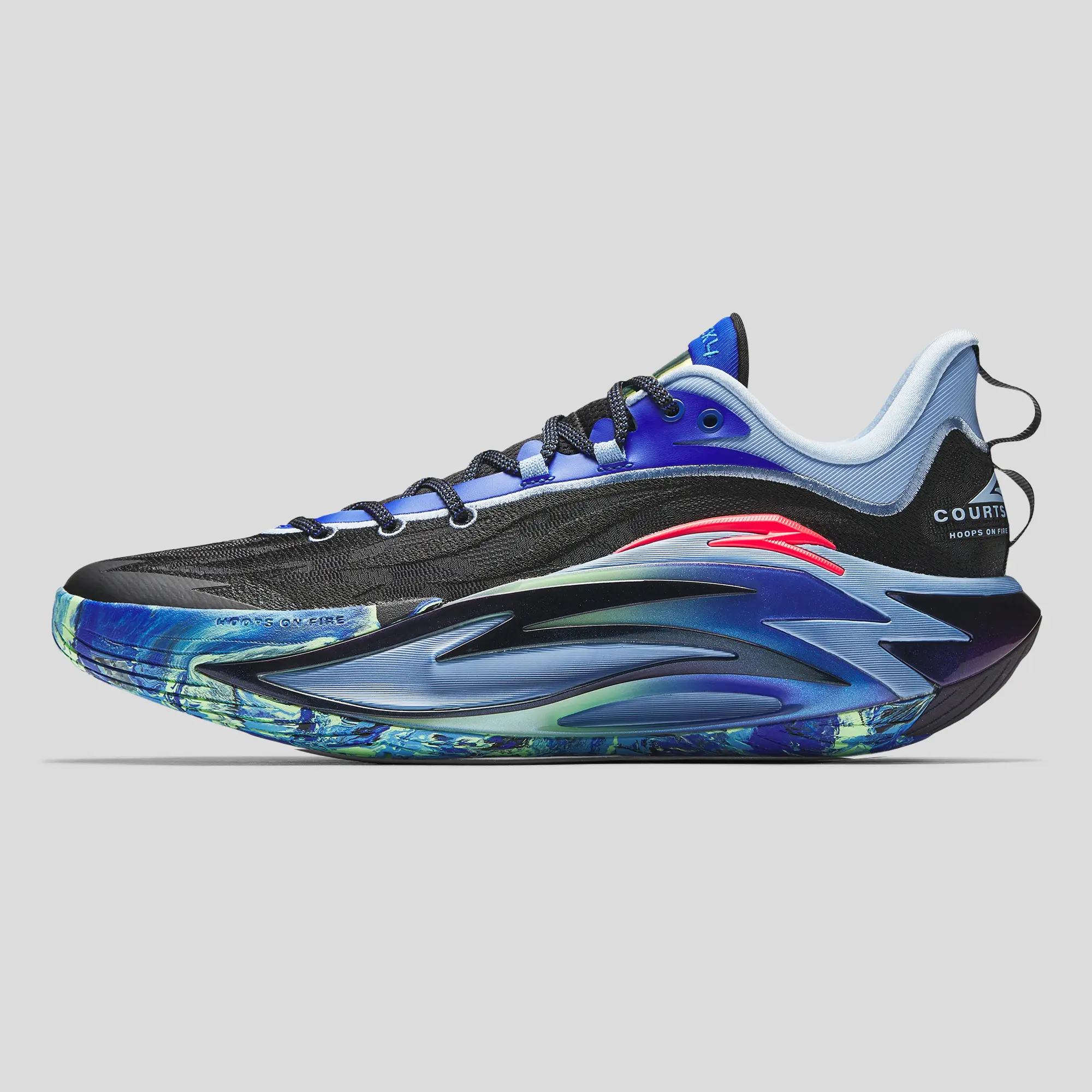 ANTA MEN Shock Wave 7 Professional Basketball Shoes Blue Rebound Durable Performance Speed