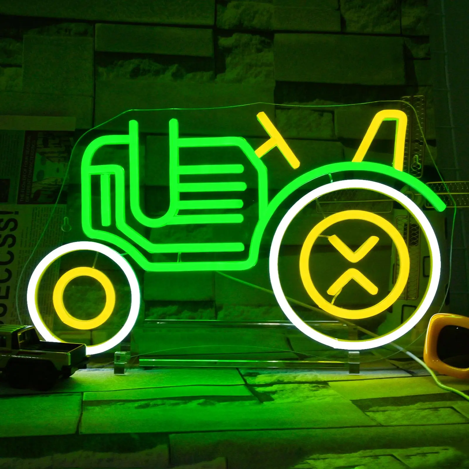 Tractor Design LED Neon Light, USB Powered Wall Mounted Neon Sign, Light Decor, Novelty Lighting for Office, Coffee Shop, Living Room, Party, Birthday Gift
