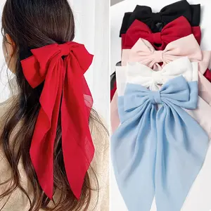 Hair Bows 5 PCS hair ribbon Hair Bows for Women Girls,Big Bows Hair Clips,Bow-knot Hair Clips for Women Thick Hair & Thin Hair,Nonslip Bows Claw Clips for Women, Bow Clips for Women,Bow Clips