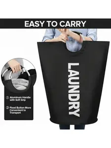 Large Capacity Laundry Basket Set, Oxford Fabric Foldable Bag, Ideal Home Dirty Clothes Hamper & Clothing Organizer