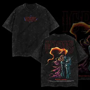 [COLLECTION] Shadow Soldiers IGRIS, IRON, TANK, BERU T-shirt Sung Jin-Woo Solo Leveling Anime Double Printed Vintage Washed Tee Unisex Oversize Anime Manga Washed Heavyweight Cotton T-shirt