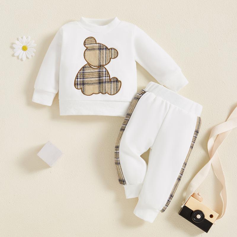 Baby Boy Clothes Cute Bear Outfits Girl Newborn Shirt Tops Sweatshirt Toddler Sweat Pant Set Fall Winter Outfit