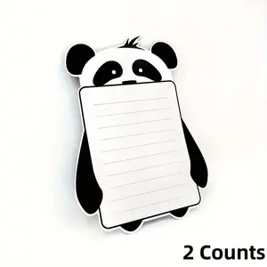 Magnetic Dry Erase Whiteboard Sheets, 2-Pack Panda Design Fridge Magnets, Reusable Kitchen Accessories for Organizing & Reminders