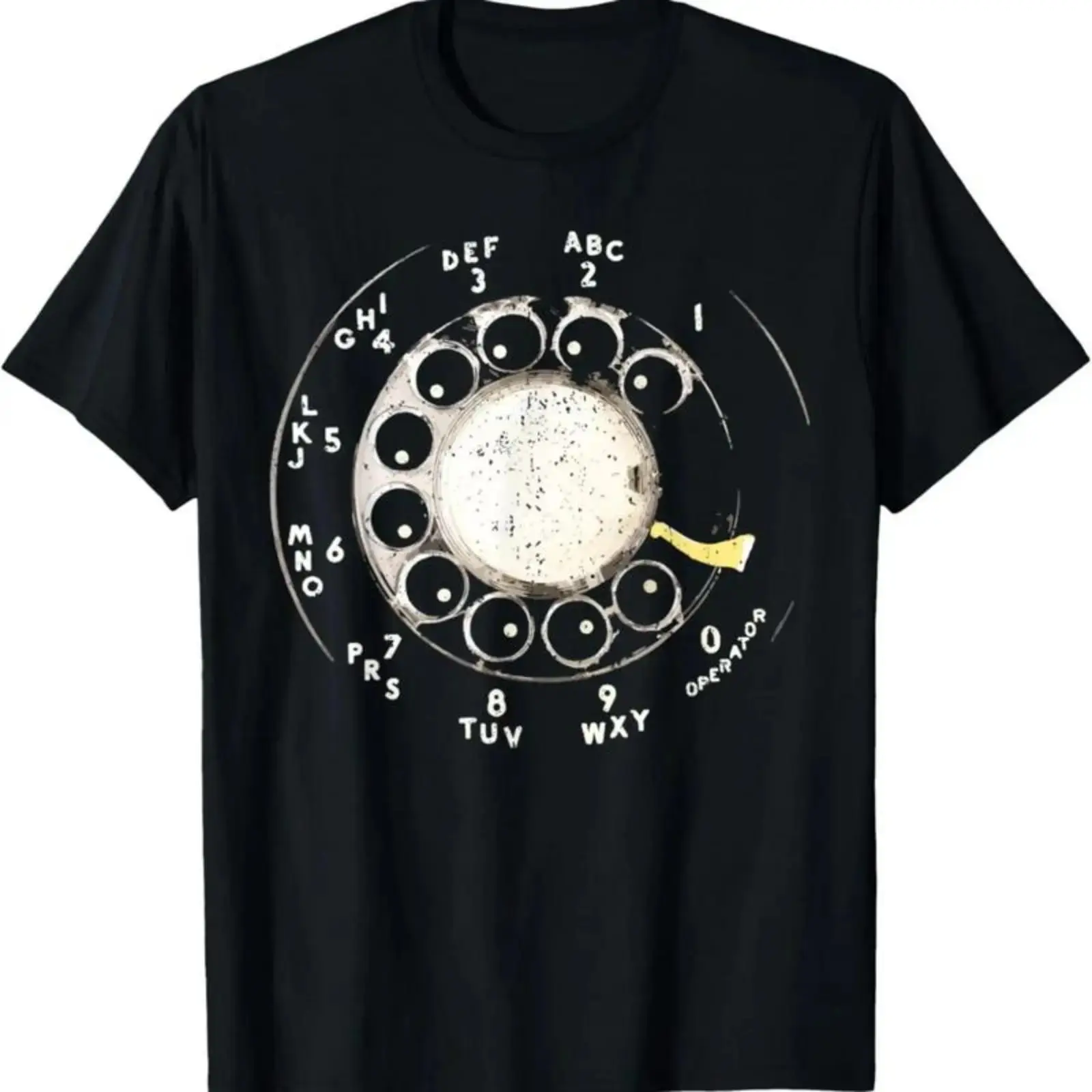 women Vintage Rotary Phone Dial Pattern T-Shirt-Comfortable Short Sleeve CrewNeck,Perfect for Summer Outdoor Activities andCasual Wear,Casual Style,graphic tee BreathableClothes Fabric, Valentine's Day Gift.