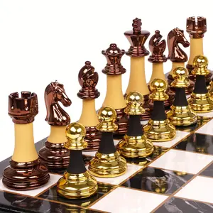 15" Acrylic Chess Sets For Adults With Zinc Alloy + Acrylic Chess Pieces & Portable Folding Wooden Chess Board Travel Tournament Chess Set Strategy Board Game Gift Chessmen Halloween Christmas Gift