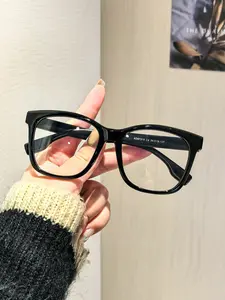 Women's Large Frame Plain Glasses, Trendy Frames, Cool High-End Eyewear, Daily Makeup-Free Companion, Big Frame Makes Face Look Smaller, Square Frames