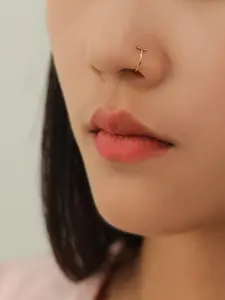 Stainless Steel C-Shaped Nose Ring Lip Stud, Piercing T-Shape Nose Ring Lip Pin, Unisex Accessory for Men and Women