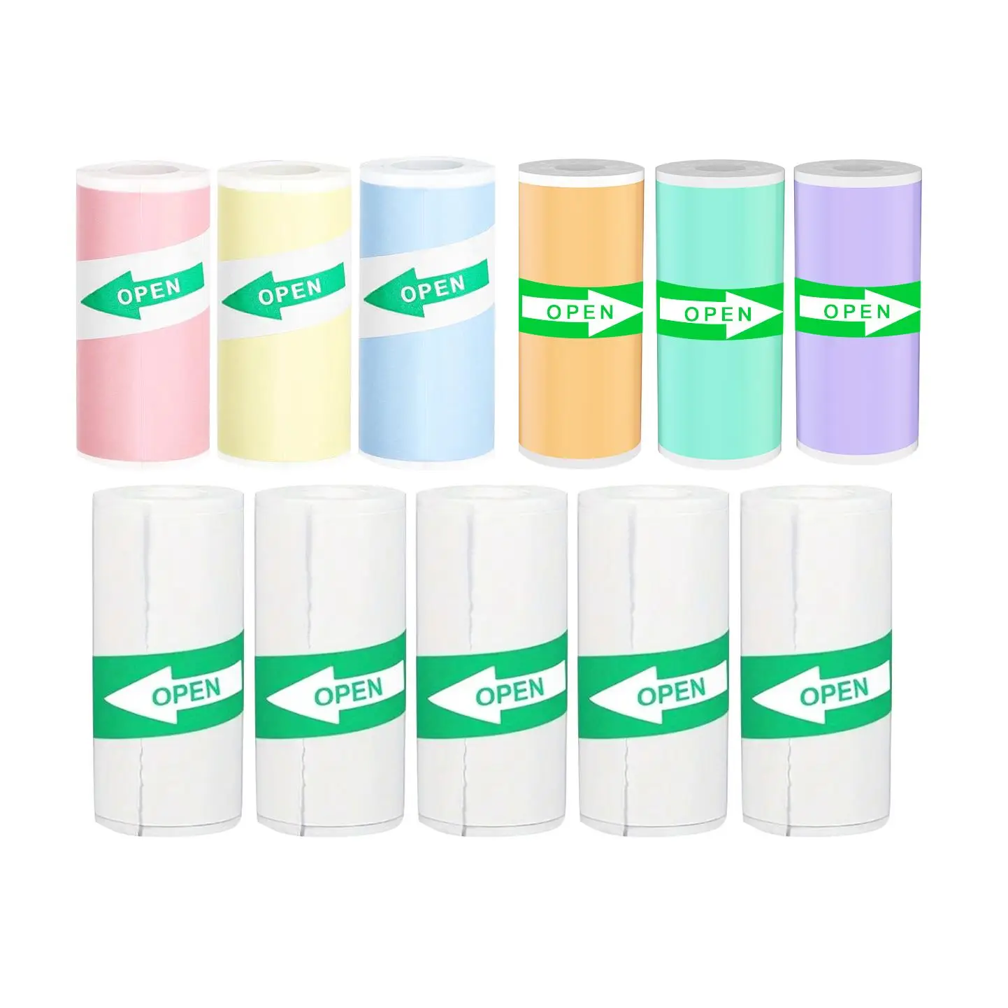 Mini Thermal Printer Sticker (11pcs/set), Colorful Mini Portable Thermal Printer Sticker, Printer Sticker for Pocket Wireless Thermal Printer, Photo P