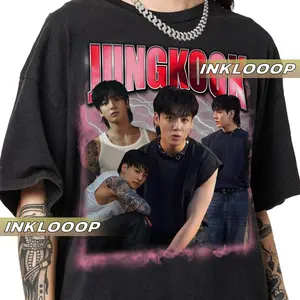 [Sale up to 30%] + [FREE SHIP] Jungkook T-shirt, Retro 90s Graphic Tee, Gift for Fans