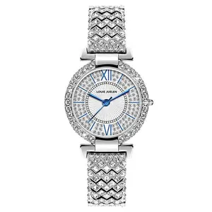 Louie Juelen Celestial Starlight Collection Women's Watch with Sparkling Crystal Band and Blue Roman Numerals