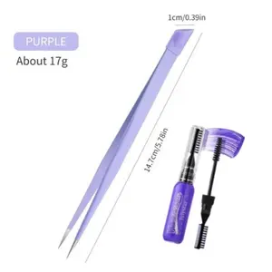 Colorful Disposable Hair Dye Rods + Precision Tweezers Set, DIY Highlighting Tool, Highlight Balayage, Washable Temporary Hair Dye, Non-Slip Tweezers, Party Styling Kit