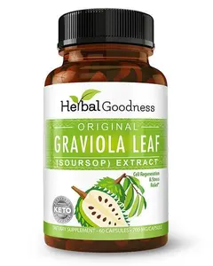 Graviola (Soursop) Leaf Extract - Capsules 60/700mg - Healthy Cell Function, Immunity & Relaxation - Herbal Goodness