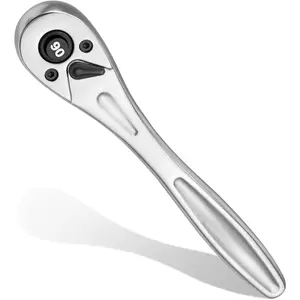 1/4 Ratchet Handle, 90- Socket Wrench, Reversible Ratchet Wrench, Quick-release