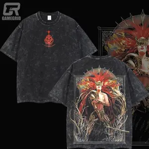 Retro Limited Vintage Malenia-Blade of Miquella Elden Ring Collection Game Oversized Washed Tee Game Acid Washed Lightweight TSHIRT, Gift For Game Fan AAP