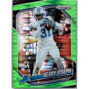 2025 Panini Prizm #41 Kerby Joseph Neon Green Pulsar