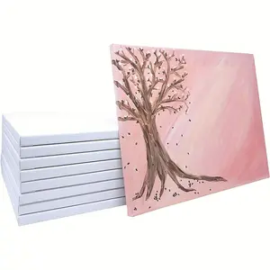 3pcs Blank Linen Canvas Wood Painting Frame, Artist Design, DIY Art Supplies, Durable Independent Structure, Thick Linen Cloth, Art Drawing Supplies