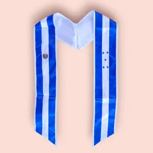 El Salvador/Honduras Graduation Stole, First Generation, Class of 2025, graduation sash, satin stole, Honduras and El Salvador Sash Stole
