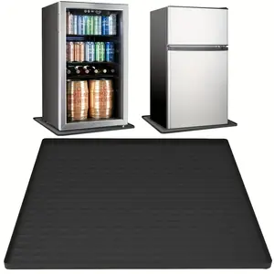 Fridge Silicone Mat with Raised Edges, 24''x24'', Prevent Water Leakage and Floor Damage from Elecrical Equipment such as Washing Machines, Dryer, Mini Fridge, Wine Cabinet