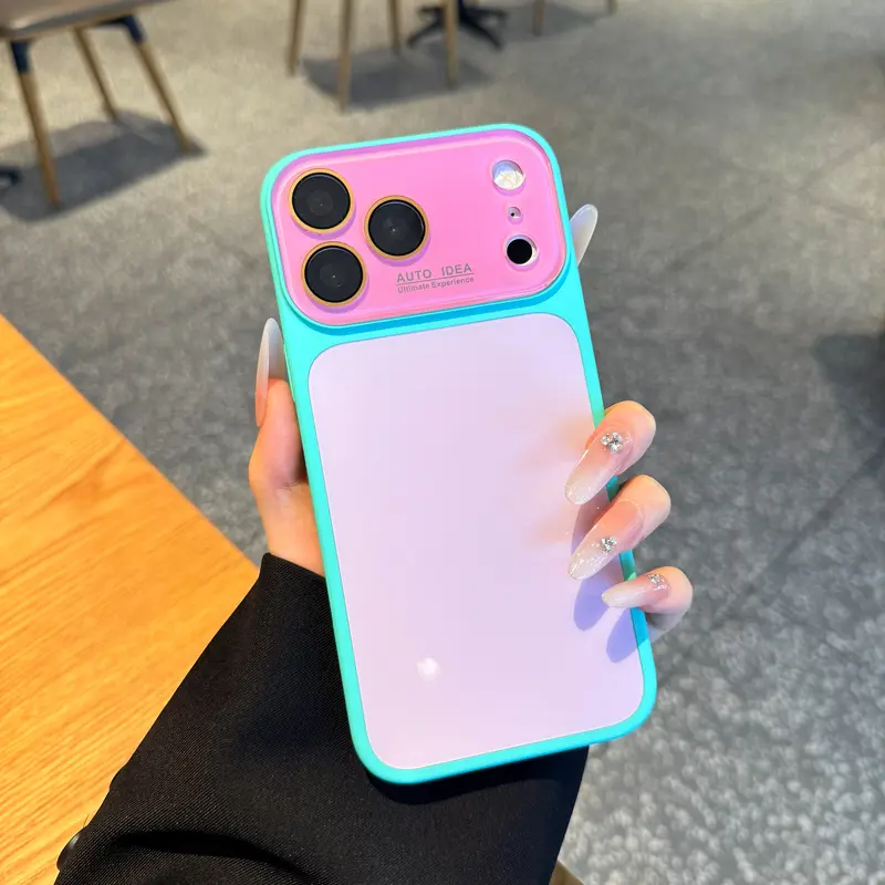 Summer Vibe Dopamine Color Block Phone Case for iPhone 17/16/15/14/13 Pro Max – Soft Touch Minimal Aesthetic Shockproof Cover, Cute Multi-Color Everyday Protective Case.LU7